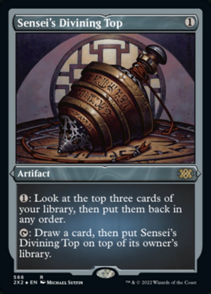 Sensei's Divining Top (Foil Etched) [Double Masters 2022] | Mindsight Gaming