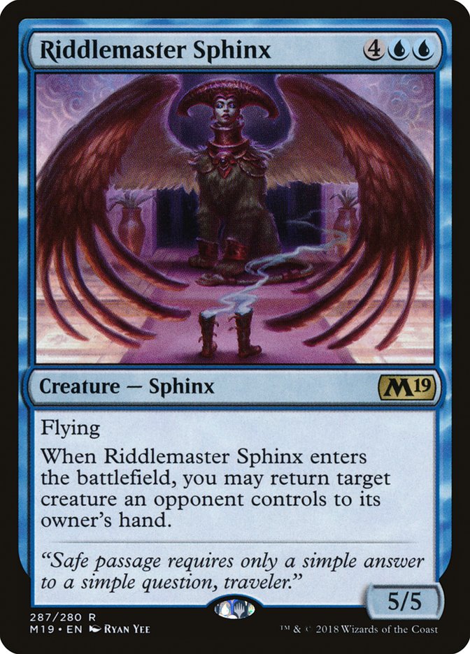Riddlemaster Sphinx [Core Set 2019] | Mindsight Gaming