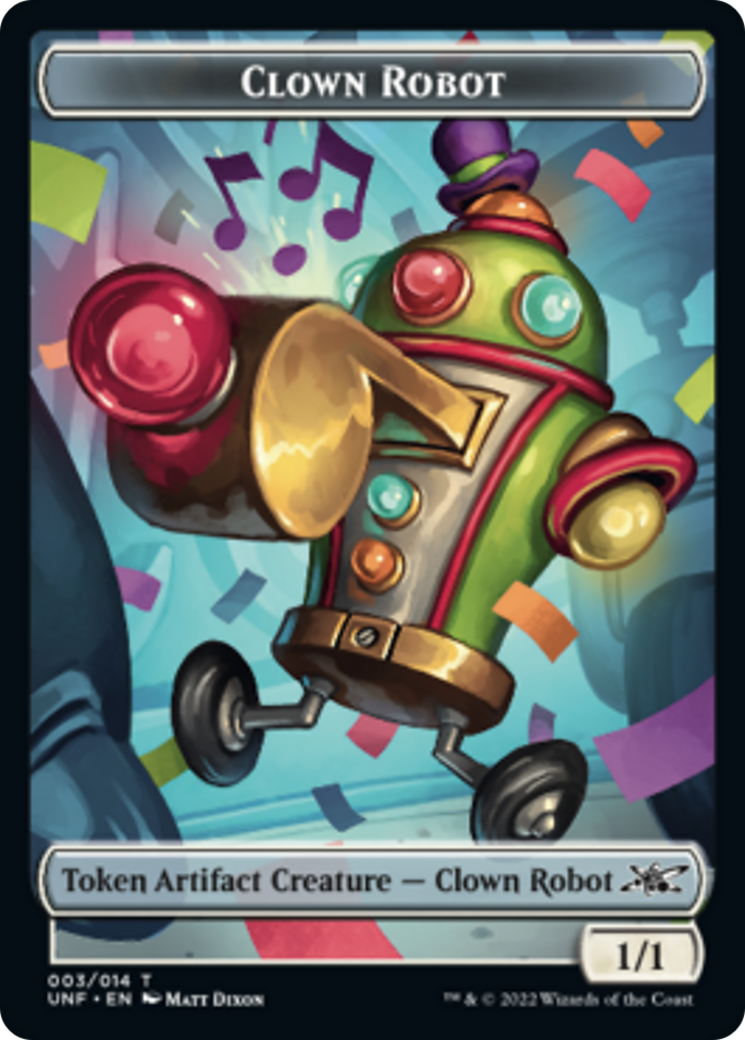 Clown Robot (003) // Treasure (013) Double-sided Token [Unfinity Tokens] | Mindsight Gaming