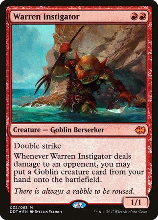 Warren Instigator [Duel Decks: Merfolk vs. Goblins] | Mindsight Gaming