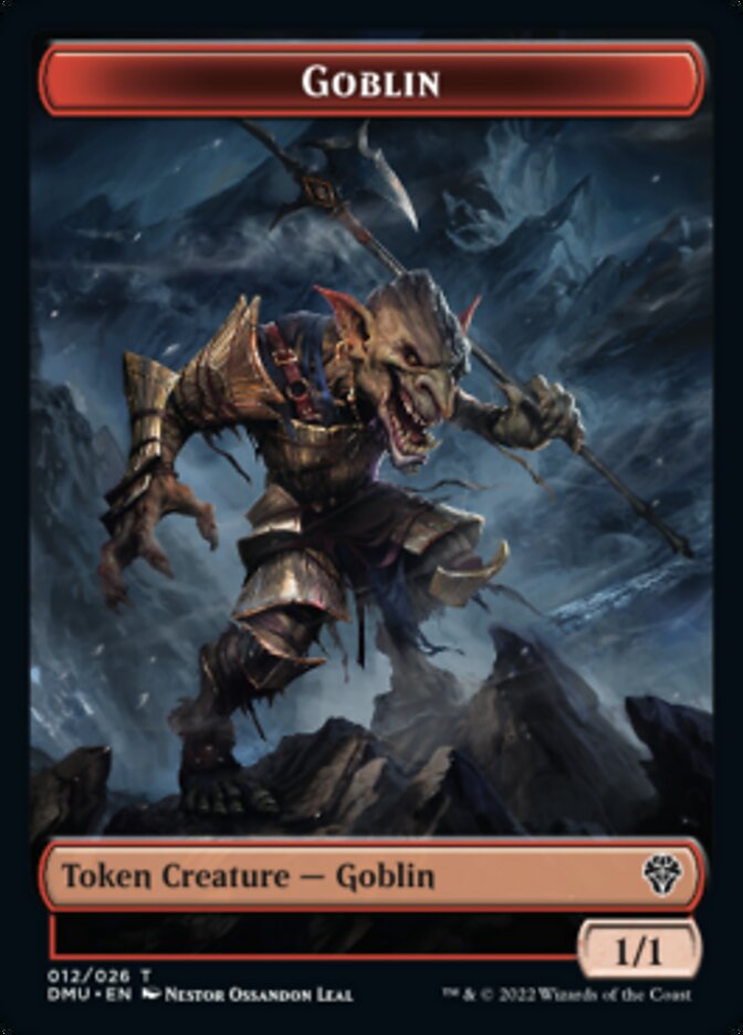 Bird (002) // Goblin Double-sided Token [Dominaria United Tokens] | Mindsight Gaming