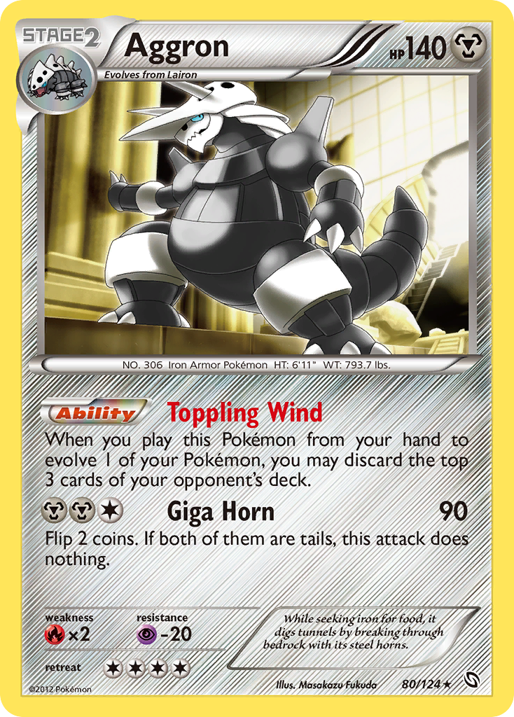 Aggron (80/124) [Black & White: Dragons Exalted] | Mindsight Gaming
