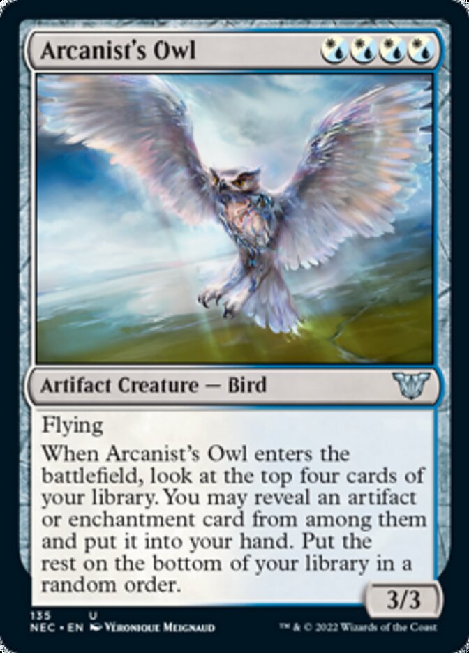 Arcanist's Owl [Kamigawa: Neon Dynasty Commander] | Mindsight Gaming