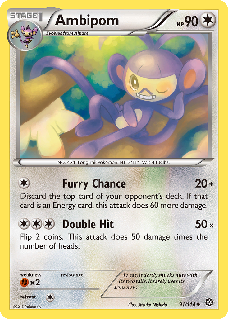 Ambipom (91/114) [XY: Steam Siege] | Mindsight Gaming