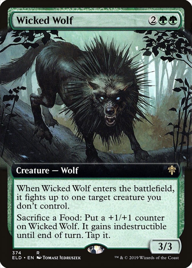 Wicked Wolf (Extended Art) [Throne of Eldraine] | Mindsight Gaming