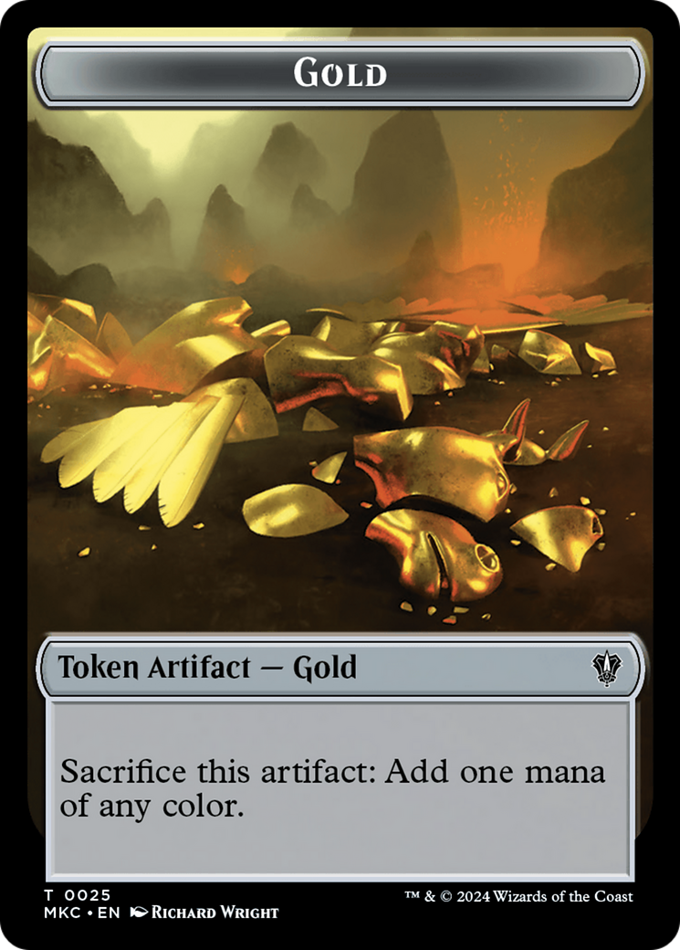 Gold // Treasure Double-Sided Token [Murders at Karlov Manor Commander Tokens] | Mindsight Gaming