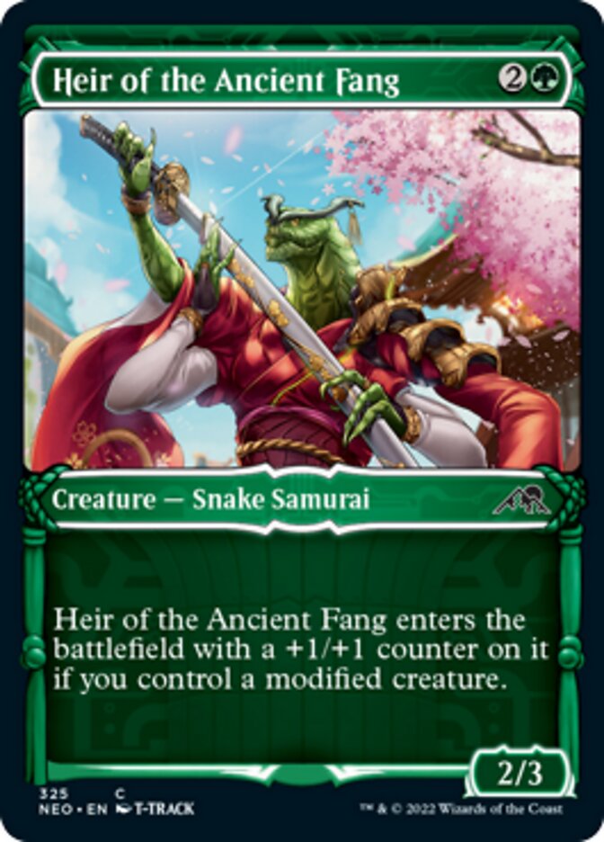 Heir of the Ancient Fang (Showcase Samurai) [Kamigawa: Neon Dynasty] | Mindsight Gaming