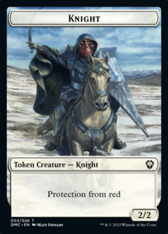 Phyrexian // Knight Double-sided Token [Dominaria United Tokens] | Mindsight Gaming