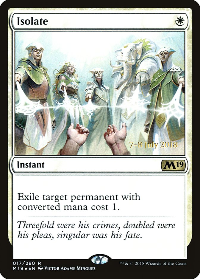 Isolate  [Core Set 2019 Prerelease Promos] | Mindsight Gaming