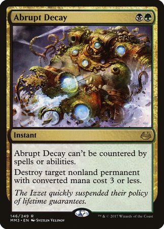 Abrupt Decay [Modern Masters 2017] | Mindsight Gaming