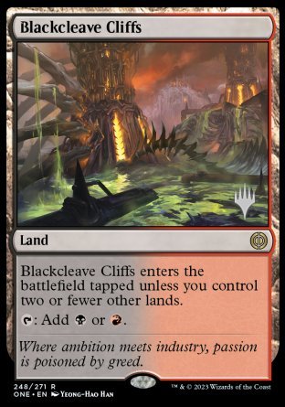 Blackcleave Cliffs (Promo Pack) [Phyrexia: All Will Be One Promos] | Mindsight Gaming
