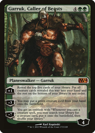 Garruk, Caller of Beasts [Magic 2014] | Mindsight Gaming