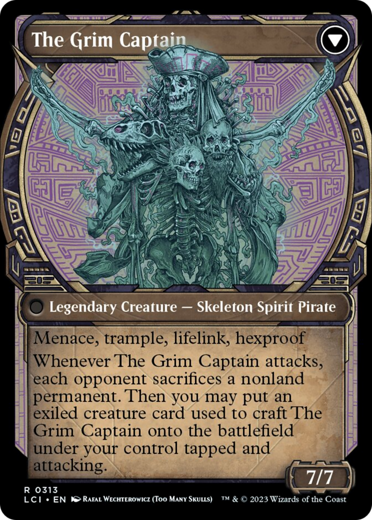Throne of the Grim Captain // The Grim Captain (Showcase) [The Lost Caverns of Ixalan] | Mindsight Gaming
