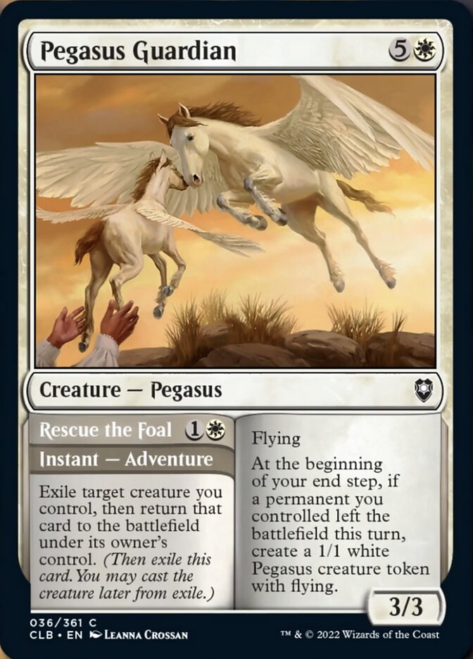 Pegasus Guardian // Rescue the Foal [Commander Legends: Battle for Baldur's Gate] | Mindsight Gaming