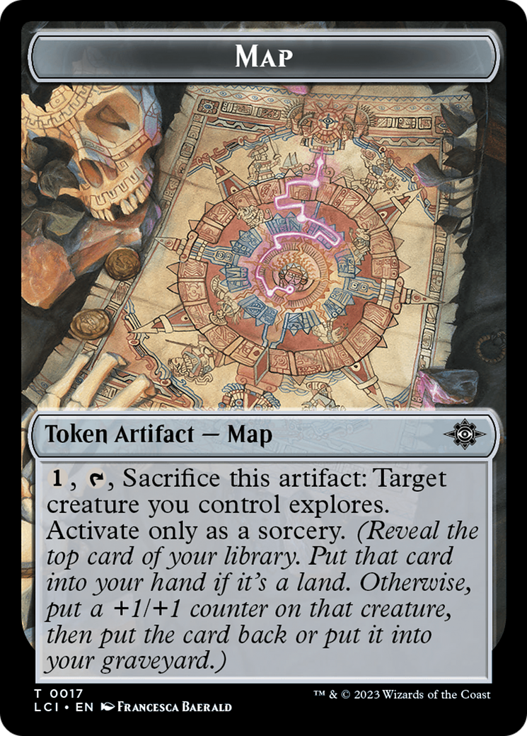 Map // Skeleton Pirate Double-Sided Token [The Lost Caverns of Ixalan Commander Tokens] | Mindsight Gaming