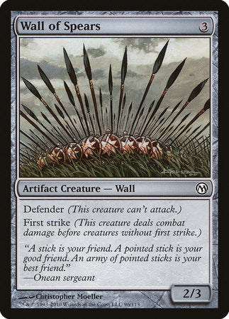 Wall of Spears [Duels of the Planeswalkers] | Mindsight Gaming