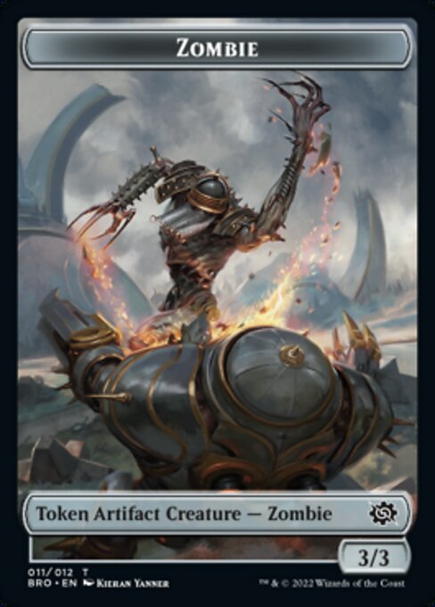 Powerstone // Zombie Double-Sided Token [The Brothers' War Tokens] | Mindsight Gaming