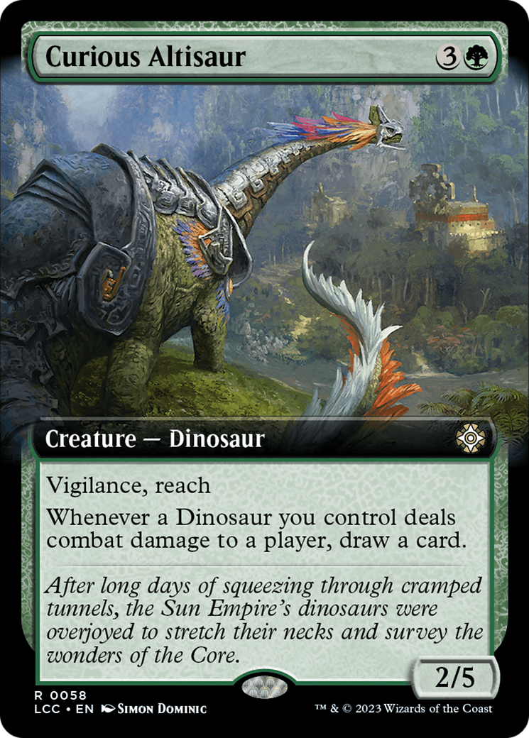 Curious Altisaur (Extended Art) [The Lost Caverns of Ixalan Commander] | Mindsight Gaming