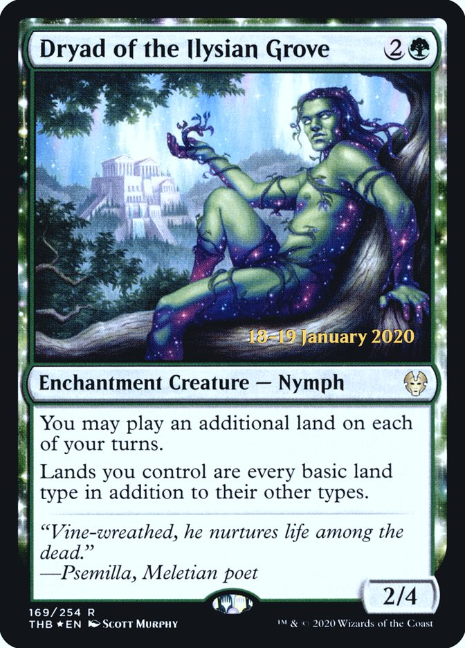 Dryad of the Ilysian Grove [Theros Beyond Death Prerelease Promos] | Mindsight Gaming