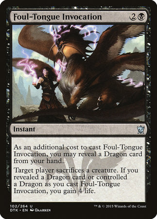 Foul-Tongue Invocation [Dragons of Tarkir] | Mindsight Gaming