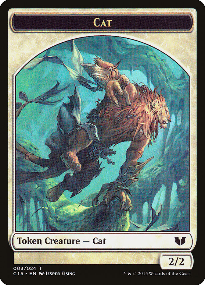 Cat // Zombie Double-Sided Token [Commander 2015 Tokens] | Mindsight Gaming