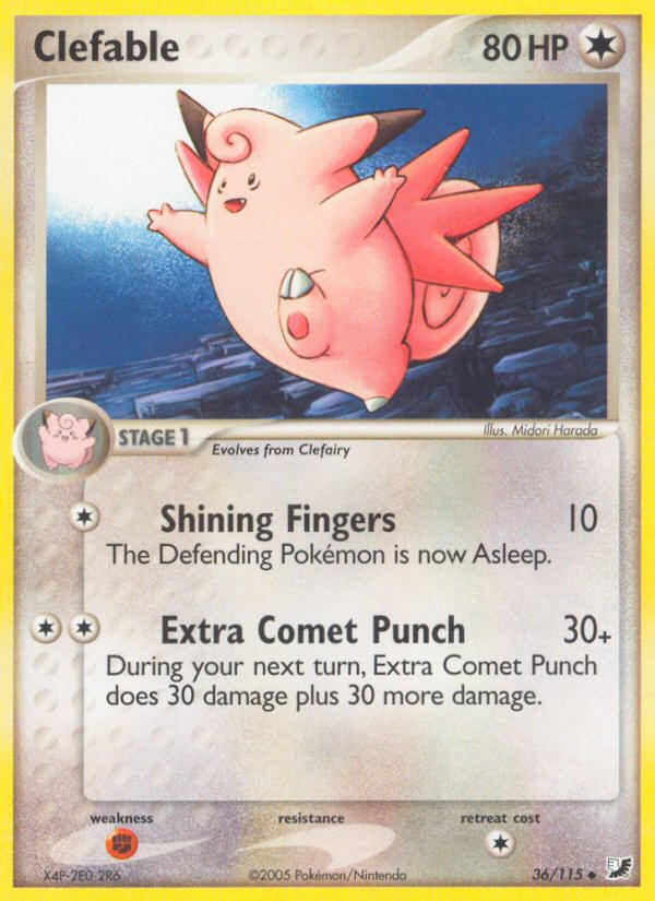Clefable (36/115) [EX: Unseen Forces] | Mindsight Gaming