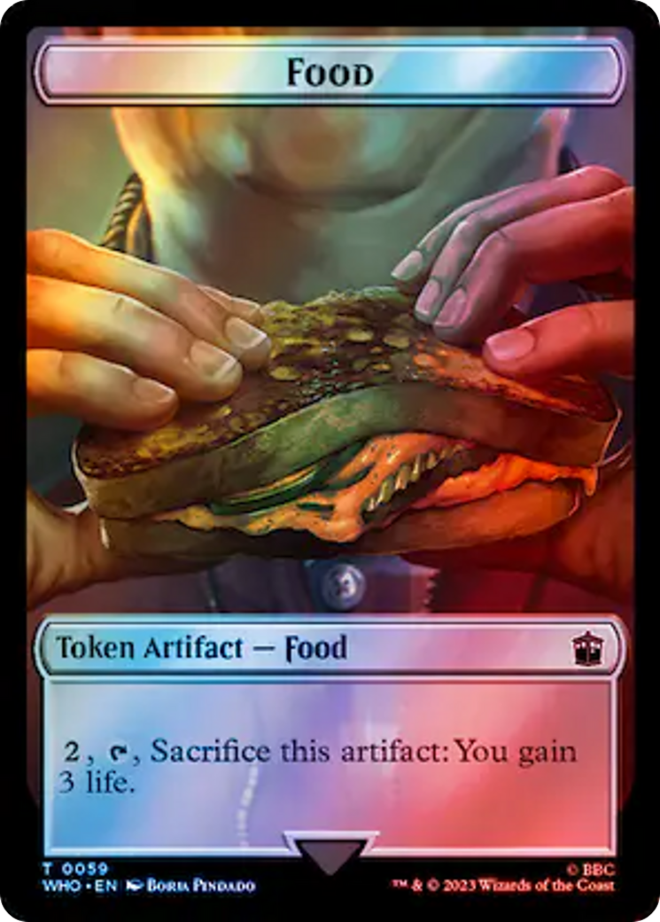 Alien Angel // Food (0059) Double-Sided Token (Surge Foil) [Doctor Who Tokens] | Mindsight Gaming
