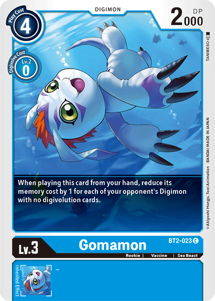 Gomamon [BT2-023] [Release Special Booster Ver.1.5] | Mindsight Gaming