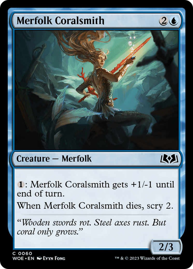 Merfolk Coralsmith [Wilds of Eldraine] | Mindsight Gaming
