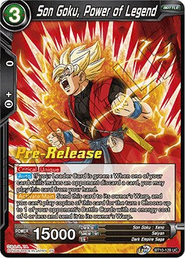 Son Goku, Power of Legend (BT10-128) [Rise of the Unison Warrior Prerelease Promos] | Mindsight Gaming
