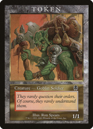 Goblin Soldier Token (Apocalypse) [Magic Player Rewards 2001] | Mindsight Gaming