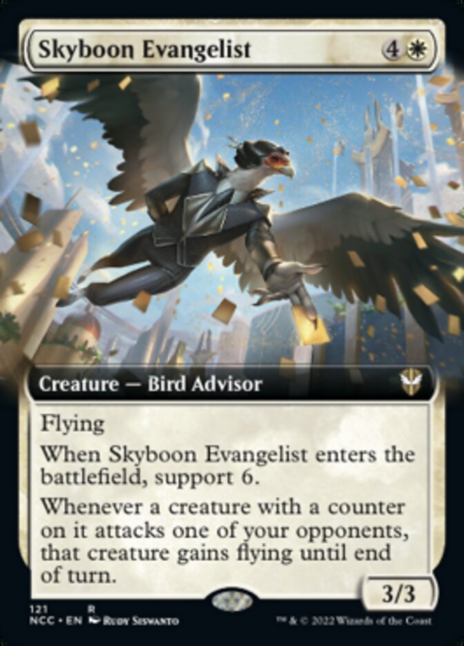 Skyboon Evangelist (Extended Art) [Streets of New Capenna Commander] | Mindsight Gaming