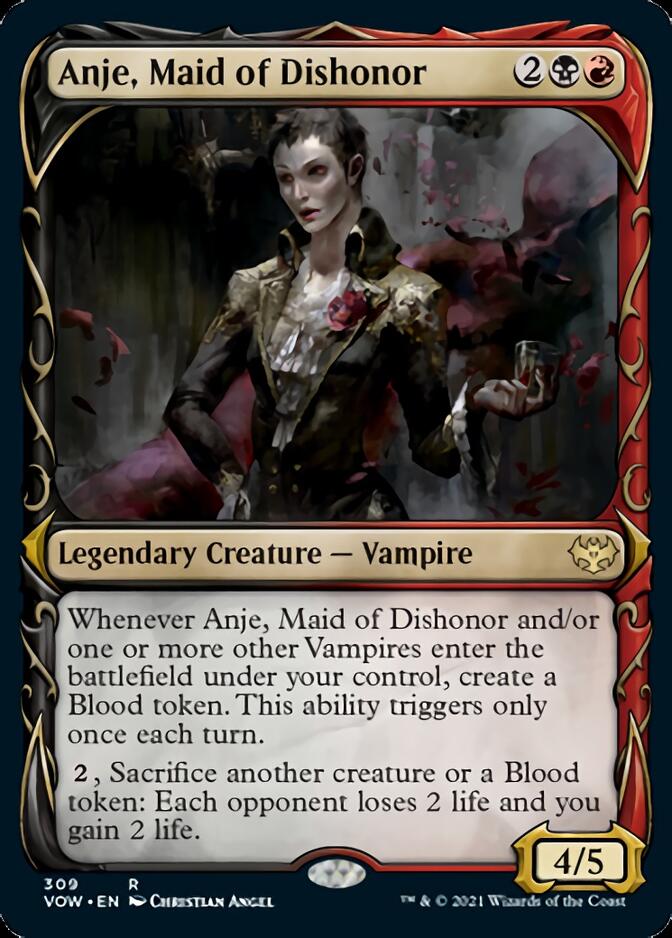 Anje, Maid of Dishonor (Showcase Fang Frame) [Innistrad: Crimson Vow] | Mindsight Gaming