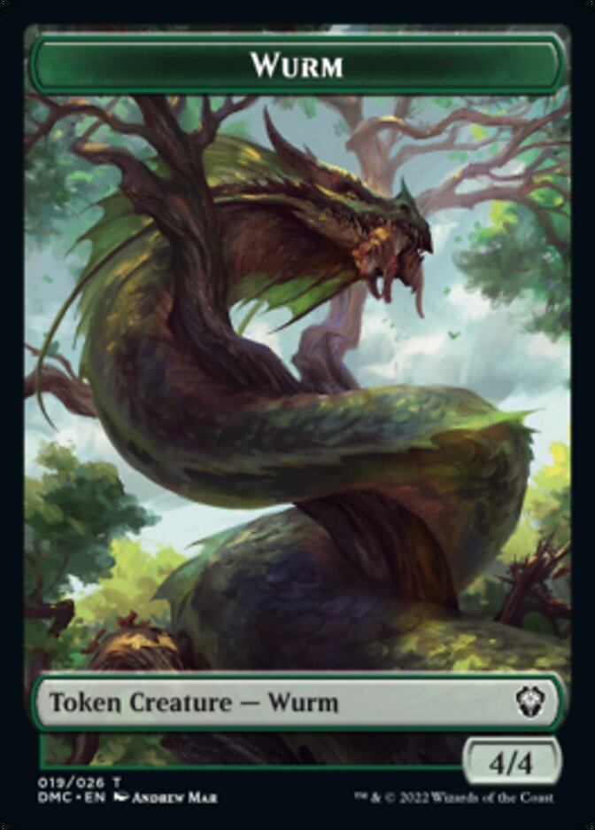 Soldier // Wurm Double-sided Token [Dominaria United Tokens] | Mindsight Gaming