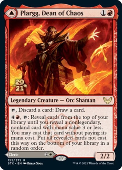 Plargg, Dean of Chaos // Augusta, Dean of Order [Strixhaven: School of Mages Prerelease Promos] | Mindsight Gaming