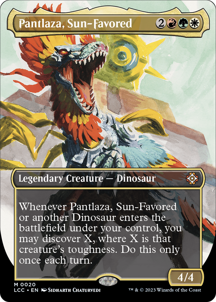 Pantlaza, Sun-Favored (Borderless) [The Lost Caverns of Ixalan Commander] | Mindsight Gaming