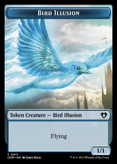 Treasure // Bird Illusion Double-Sided Token [Commander Masters Tokens] | Mindsight Gaming