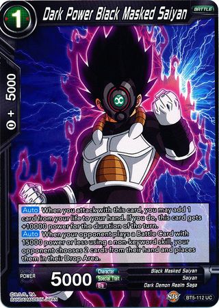 Dark Power Black Masked Saiyan (BT5-112) [Miraculous Revival] | Mindsight Gaming