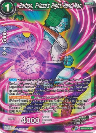 Zarbon, Frieza's Right-Hand Man (Starter Deck - Clan Collusion) [SD13-04] | Mindsight Gaming