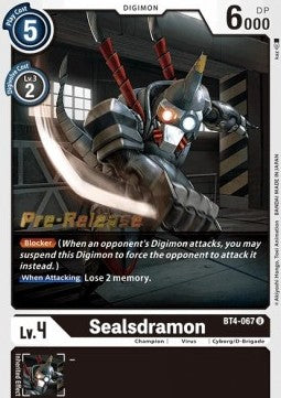 Sealsdramon [BT4-067] [Great Legend Pre-Release Promos] | Mindsight Gaming