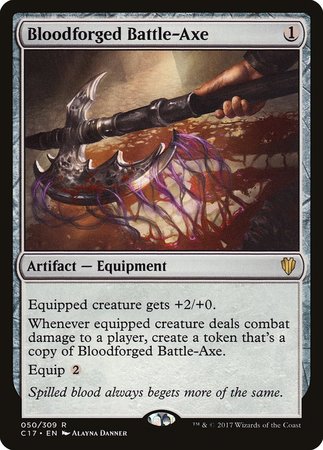 Bloodforged Battle-Axe [Commander 2017] | Mindsight Gaming