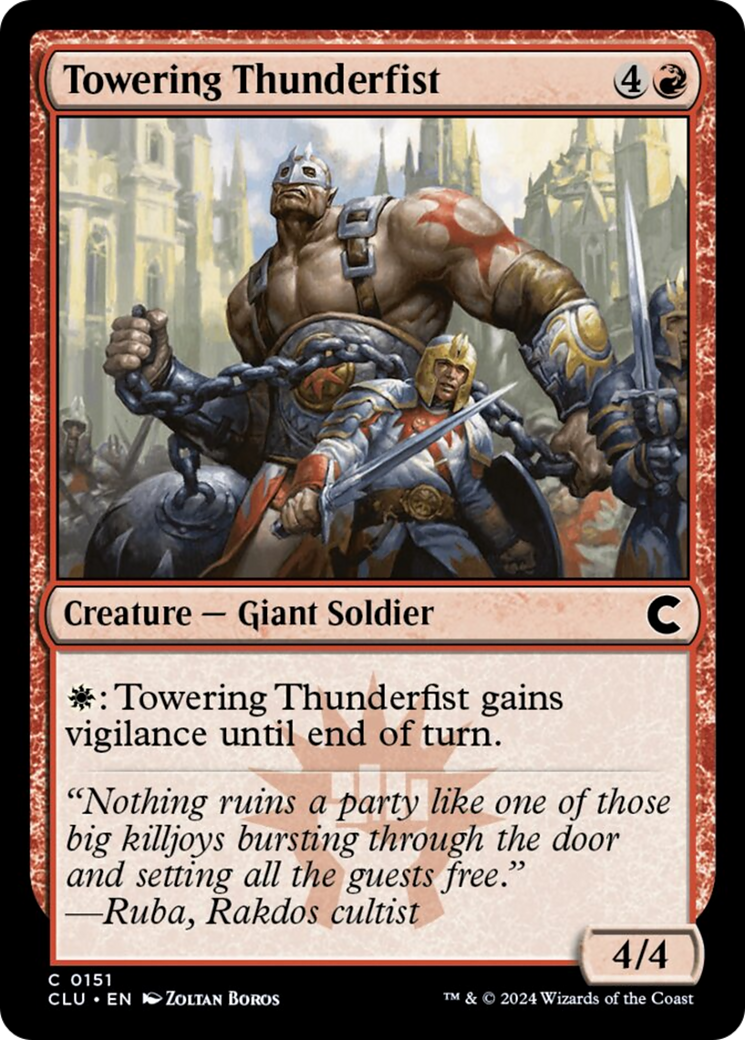 Towering Thunderfist [Ravnica: Clue Edition] | Mindsight Gaming