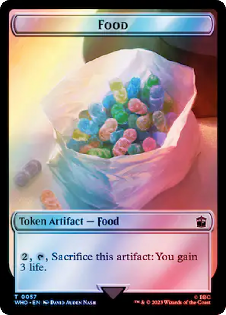 Alien Angel // Food (0057) Double-Sided Token (Surge Foil) [Doctor Who Tokens] | Mindsight Gaming