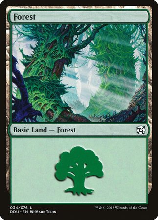 Forest (34) [Duel Decks: Elves vs. Inventors] | Mindsight Gaming