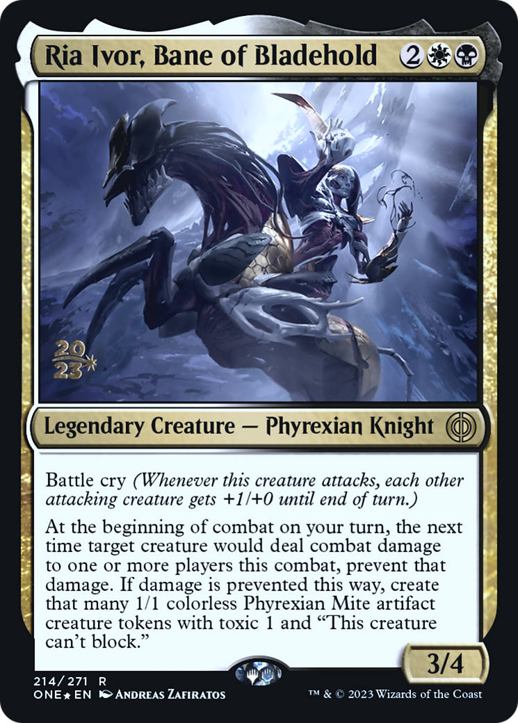 Ria Ivor, Bane of Bladehold [Phyrexia: All Will Be One Prerelease Promos] | Mindsight Gaming