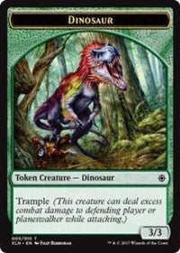 Dinosaur // Treasure (008) Double-sided Token [Ixalan Tokens] | Mindsight Gaming