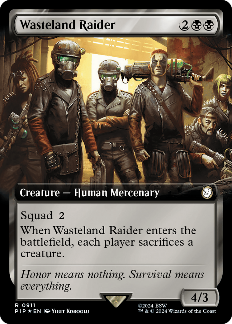 Wasteland Raider (Extended Art) (Surge Foil) [Fallout] | Mindsight Gaming