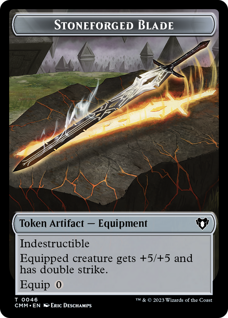 Servo // Stoneforged Blade Double-Sided Token [Commander Masters Tokens] | Mindsight Gaming