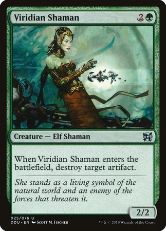 Viridian Shaman [Duel Decks: Elves vs. Inventors] | Mindsight Gaming
