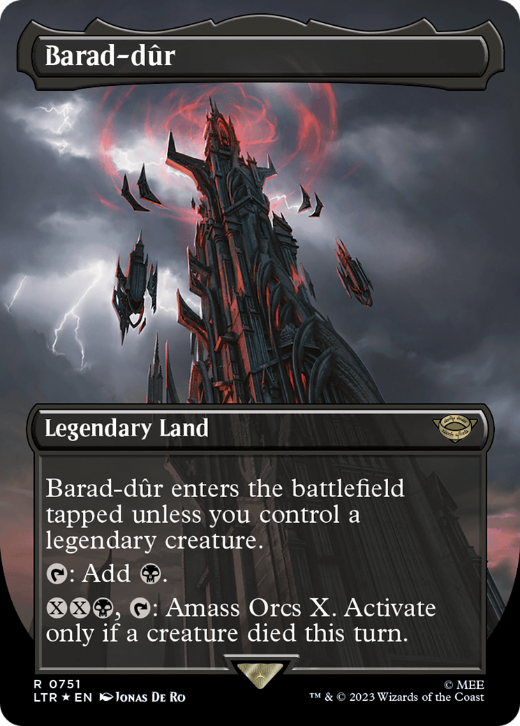 Barad-dur (0751) (Borderless) (Surge Foil) [The Lord of the Rings: Tales of Middle-Earth] | Mindsight Gaming